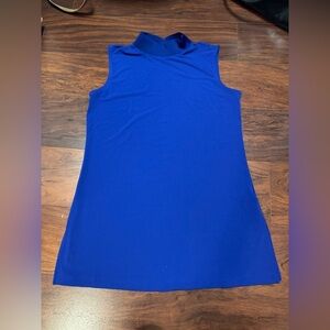 Susan Graver Royal Blue Mock Neck Top